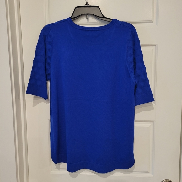 MELISSA PAIGE WOMEN'S PERFORATED LIGHTWEIGHT SWEATER SIZE LARGE NWT - Picture 4 of 4